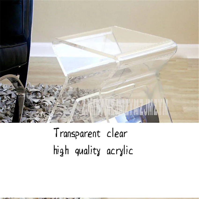Acrylic Transparent Small Tea Table Book Magazine Shelf Creativity Colorful Office Reception Room Living Room Modern Tea Table