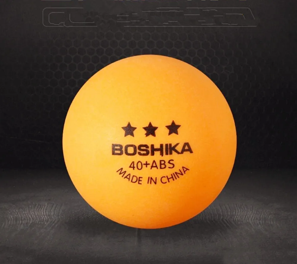 BOSHIKA-tenis de mesa de Material ABS, pelotas de Ping Pong de alta calidad, color amarillo y blanco, resistente, 40 +