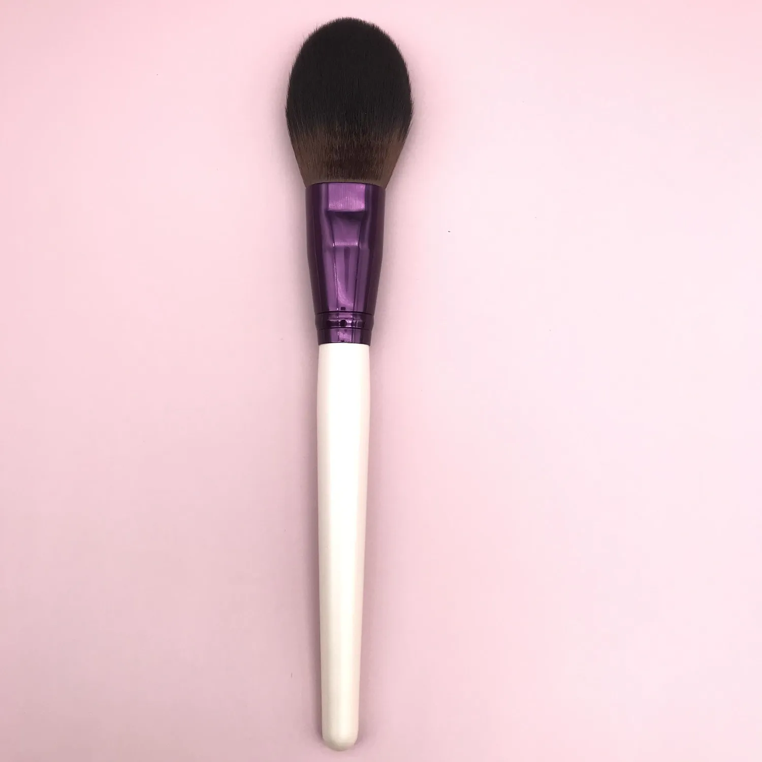 YLovely Super Soft Synthetic Hair High Quality White Wooden Handle Single Powder Brush