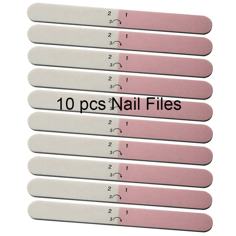 KADS 10pcs/lot nail file buffer double-sided nail file for UV gel polish professional nail polishing block for pedicure manicure