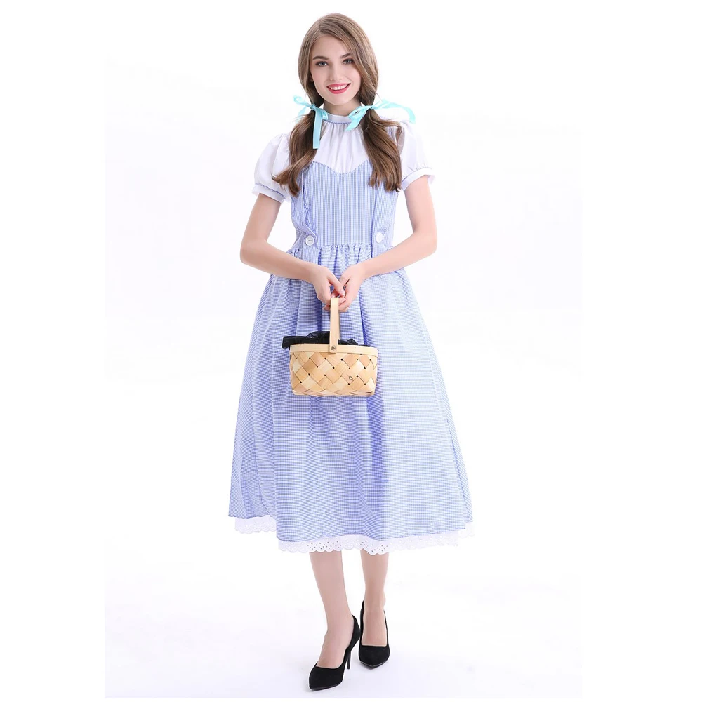 

Halloween Party Adult Women French Wench Lolita Dress Victorian Maid Waitress Costume