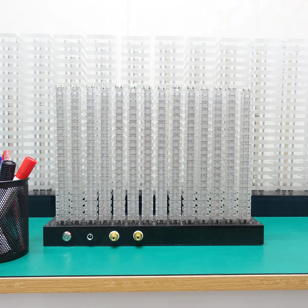 14 قطعة محلل الطيف ، مؤشر مستوى الموسيقى ، ضوء الطيف ، عمود إضاءة LED أكريليك VU