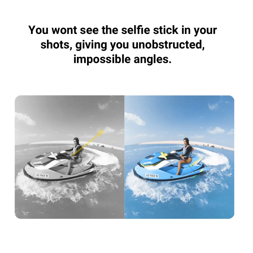 1.2M Insta360 X2 Invisible Aluminum Alloy Selfie Stick Monopod for Insta 360 One R GoPro MAX Hero 9 Panoramic Camera Accessories