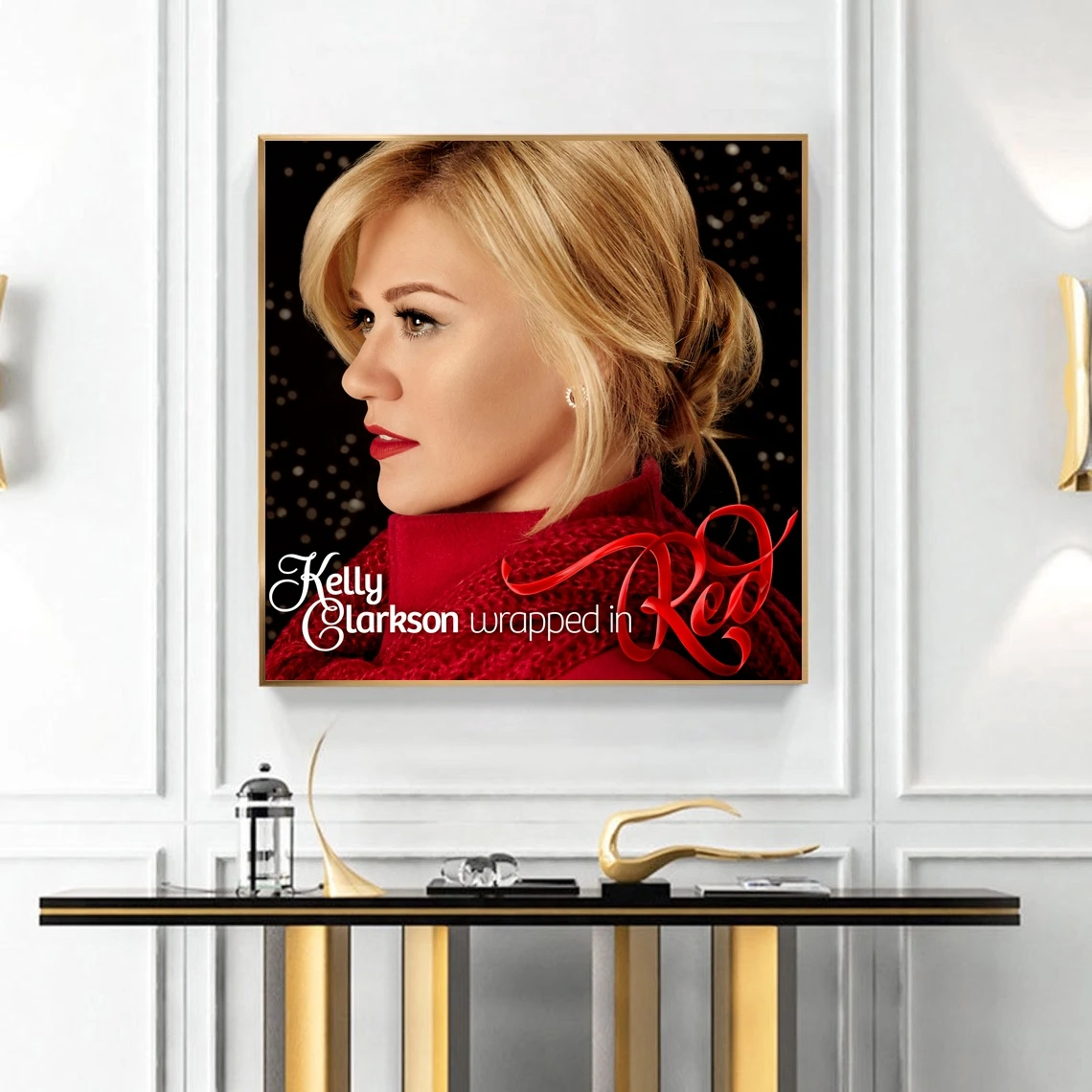 Kelly Clarkson Wrapped In Red Music Album Poster Canvas Art Print Home Decoration Wall Painting (No Frame)