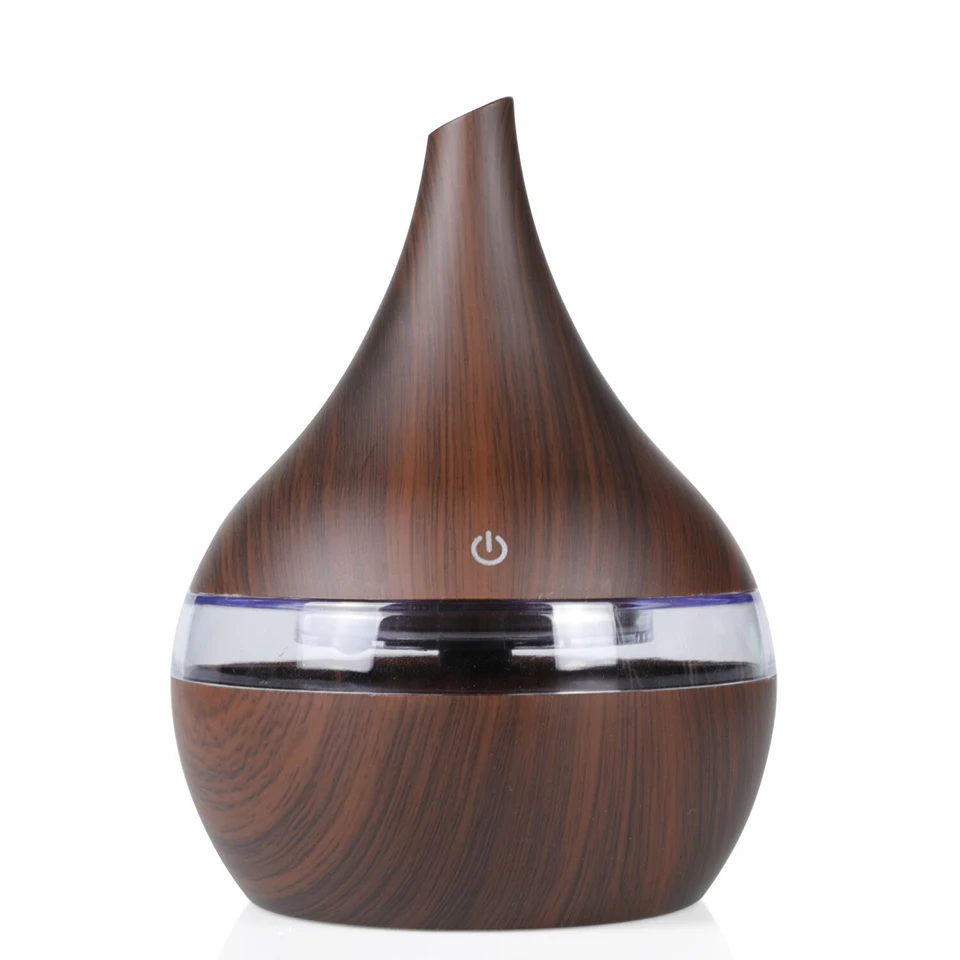 300ml Humidifier Electric Aroma Air Diffuser Wood Ultrasonic USB Humidifier Essential Oil Aromatherapy Cool Mist Maker For Home