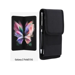 For Samsung Galaxy Z Fold 6 5 4 3 2 Oxford Cloth Flip Case Phone Pouch Galaxy Z Fold6 Belt Clip Waist Bag Shockproof Phone Cover