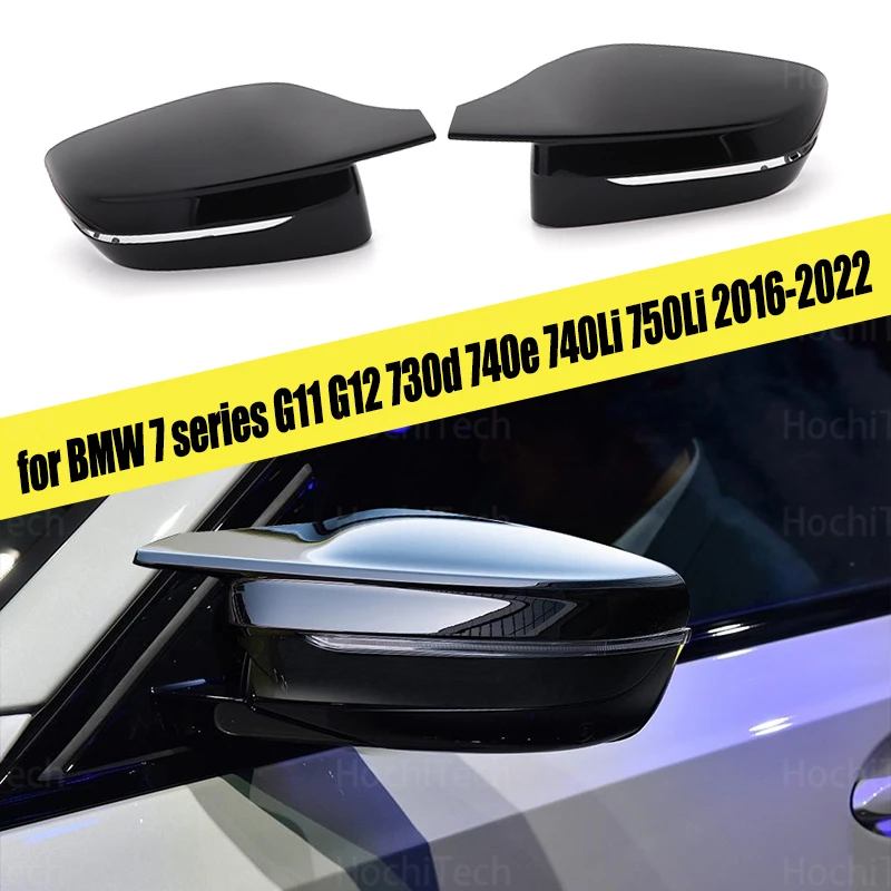 

Facelifted Side Wing Modified Black Mirror Cover Caps for BMW 7 Series G11 G12 730d 740e 740Li 750Li 2016-2022 M4 Style LHD RHD