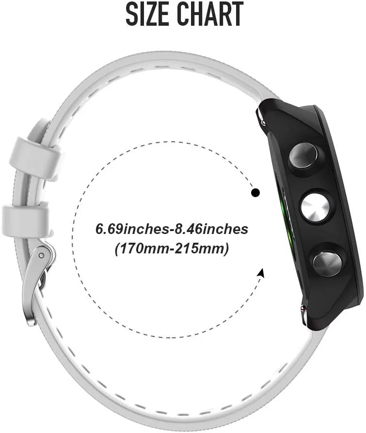 Duszake cinturino per Garmin 245 cinturino sportivo in Silicone cinturino sportivo per Forerunner 245M/645/Vivoactive 3/Venu/Venu SQ bracciale