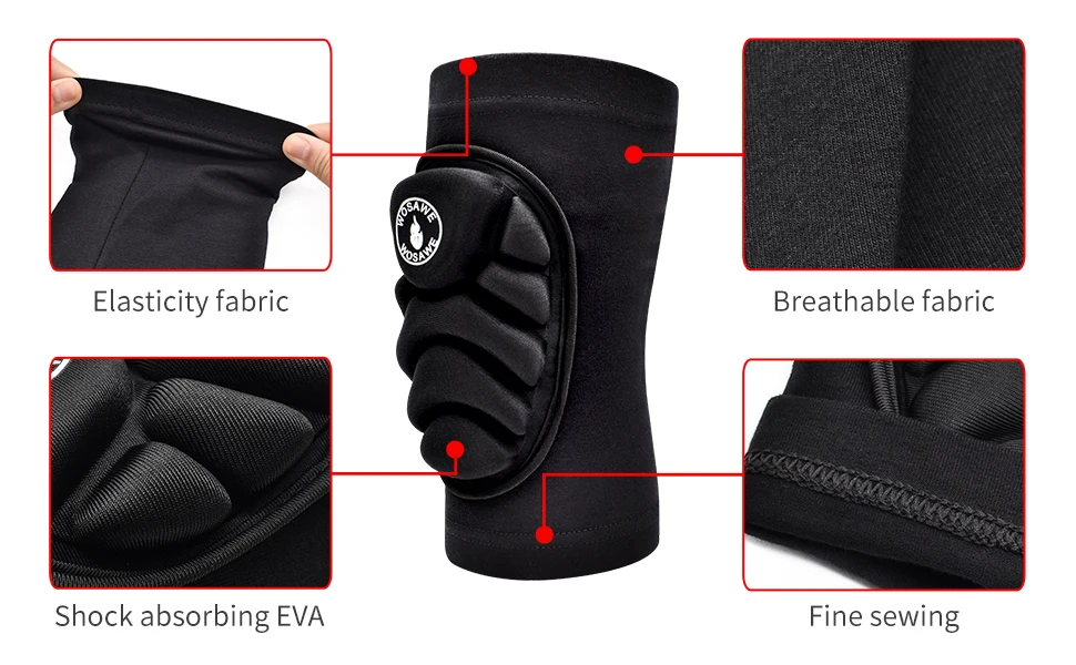 WOSAWE 4Pcs Motorcycle Knee guard Motocross Racing Elbow and Knee Protective Gear Moto MTB Bike Skating Skateboard Knee Support