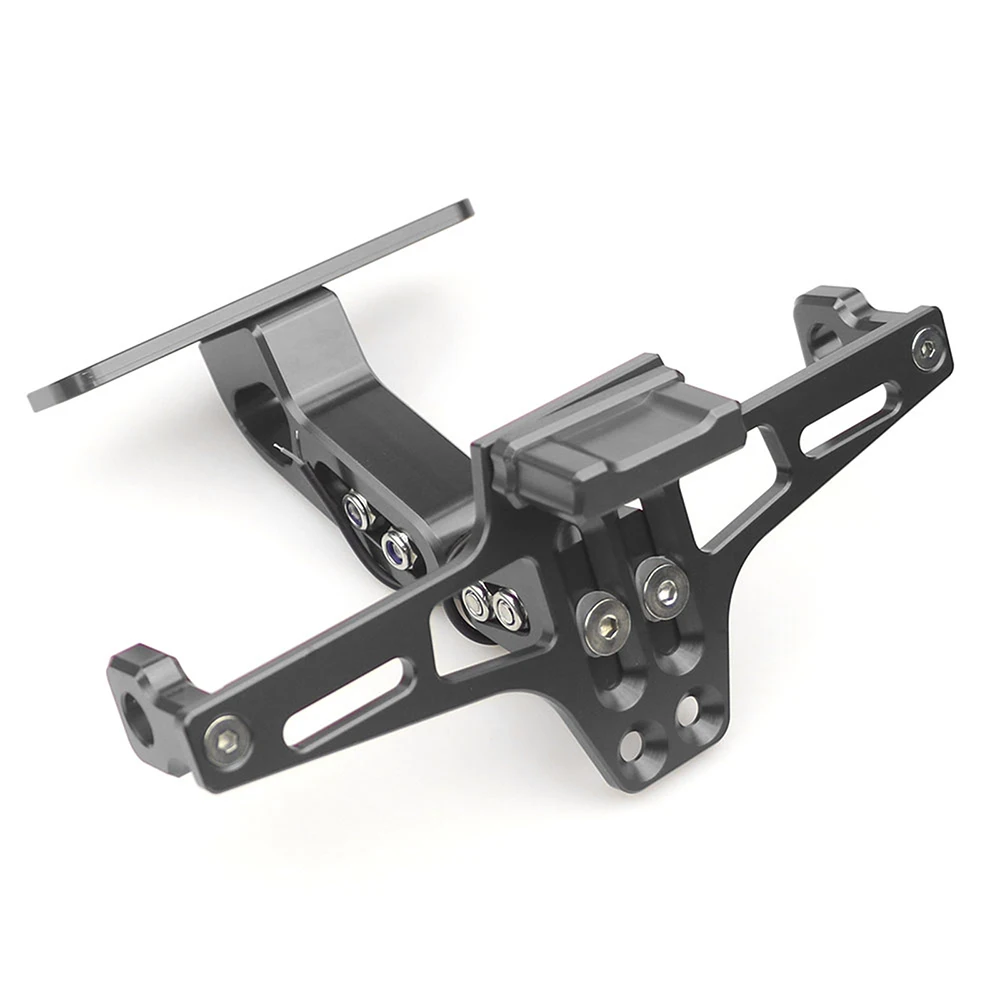 For Yamaha MT07 CB MT-03 FZ07 FZ6 FZ1 MT09 CBR600 Motorcycle Universal Adjustable Rear License Plate Holder With Led Light