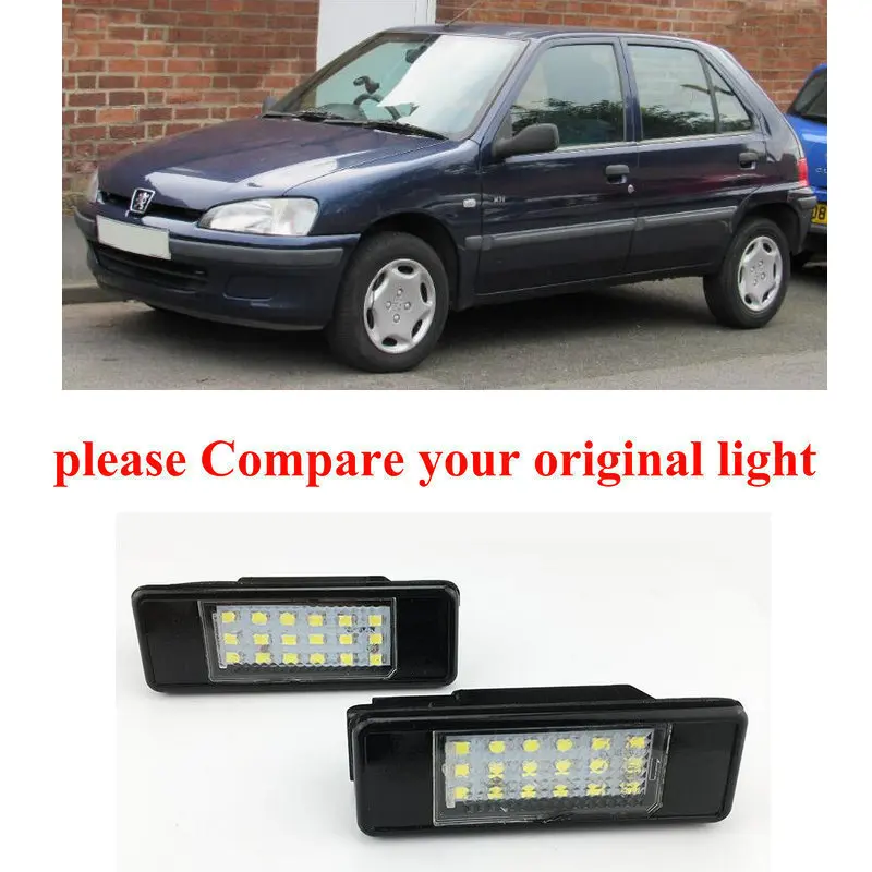 

Car Accessories Special Car License Plate Lamp For Peugeot 106 3d 5d hatchback 1997-2004 car products canbus error free