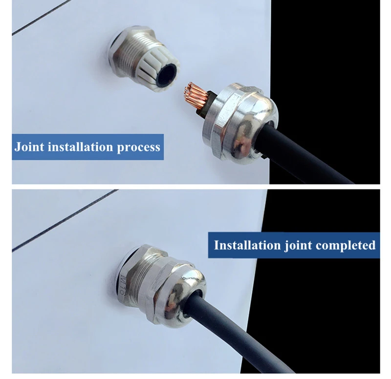 1 Stück wasserdichte Kabelverschraubung, Kabeleinführung, IP68, PG-Serie für 3–44 mm PG7-PG48, vernickelter Messinganschluss – Detail 7
