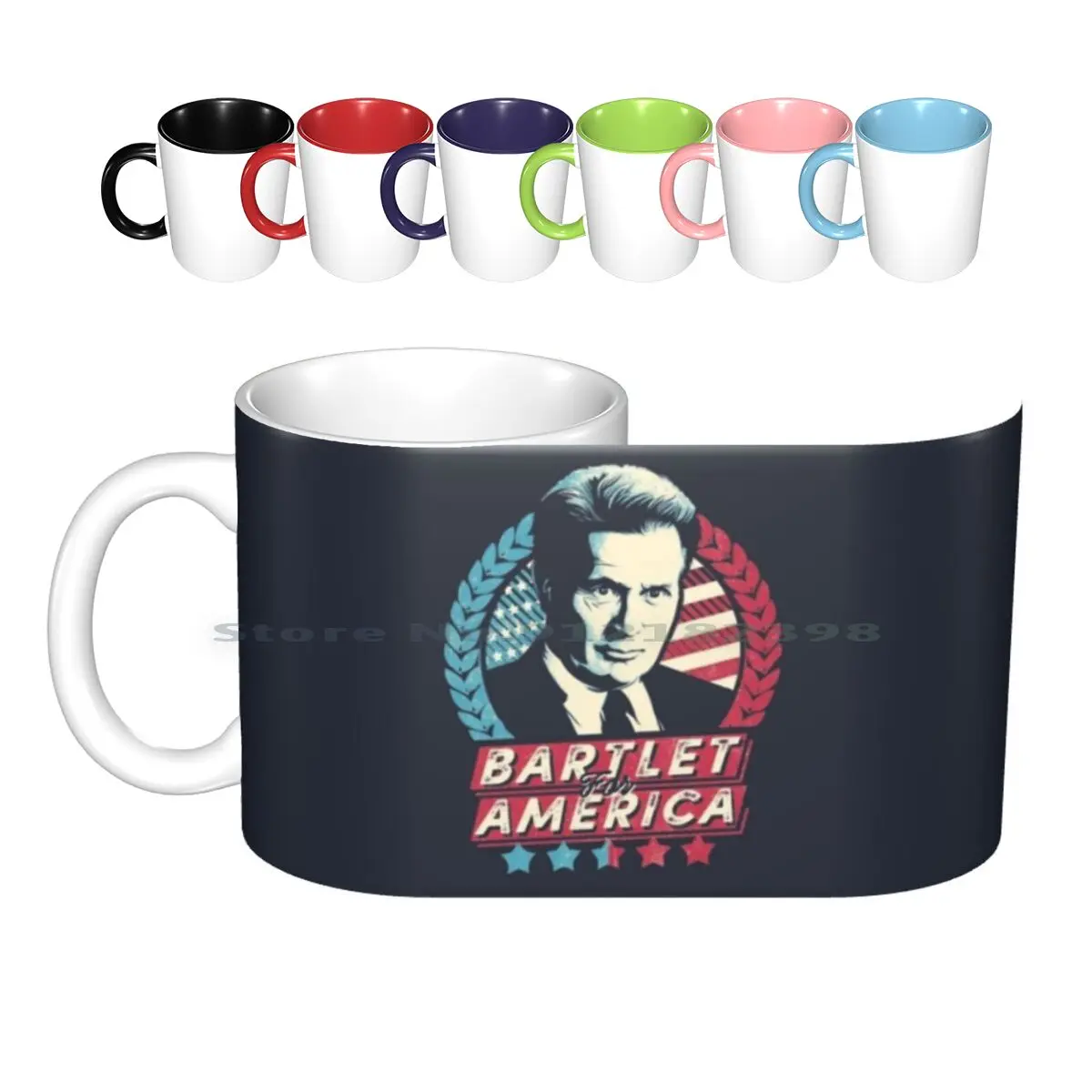 Bartlet For America Ceramic Mugs Coffee Cups Milk Tea Mug The West Wing Jed Bartlet President Political Politics America Josh