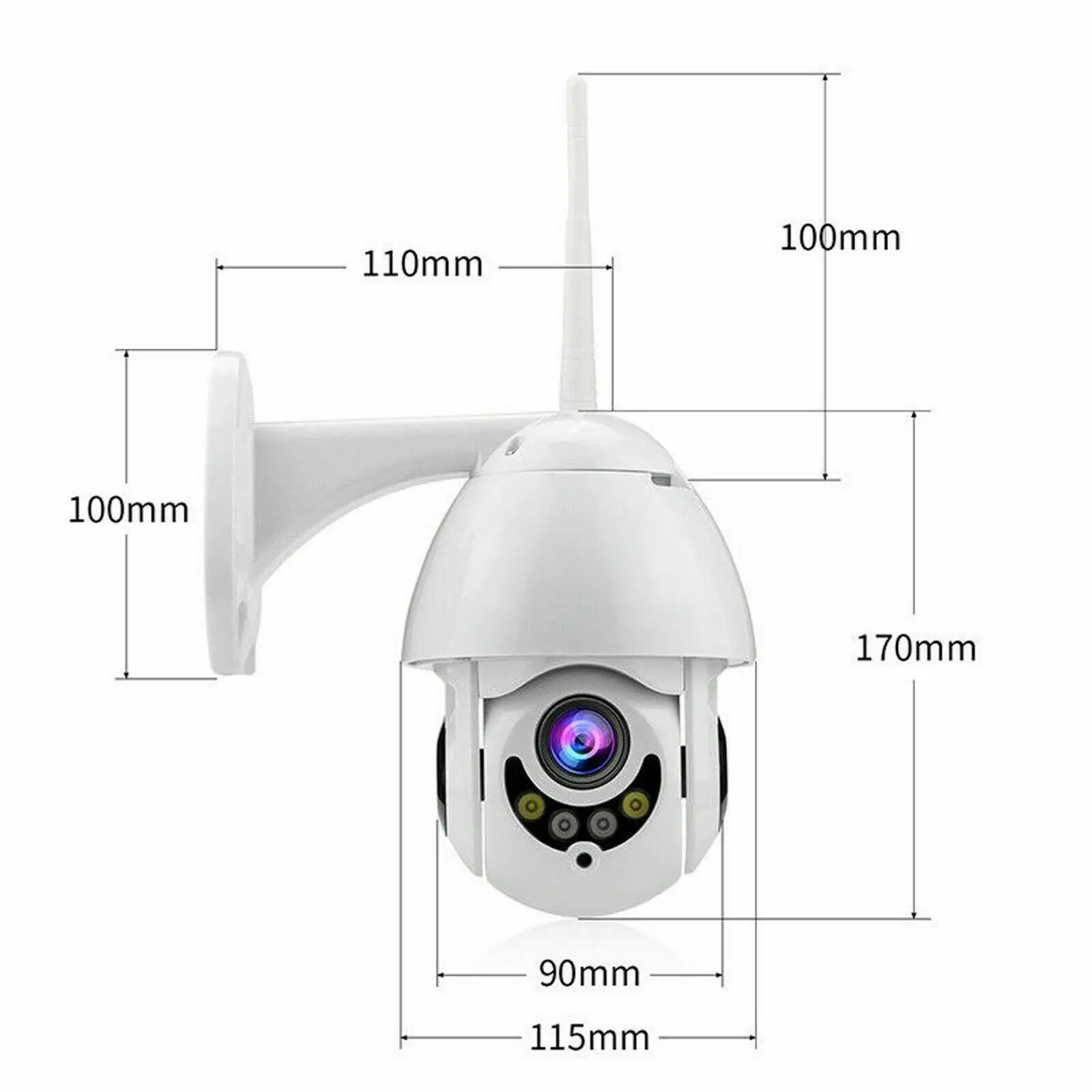 New WiFi 1080P In/Outdoor Wireless IR Security IP PTZ Camera Night Vision Pan