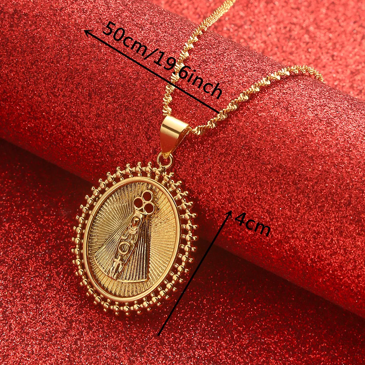 Our Lady of Aparecida Pendant Necklaces Virgin Mary Chain Brazilian Catholics Jewelry