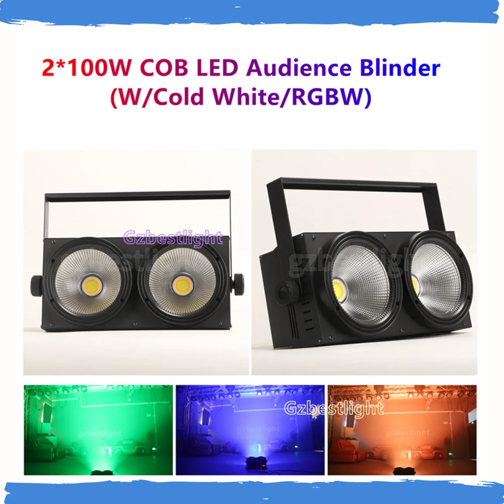 Imagem -05 - Dmx Stage Lighting Effect com Cob Led Olhos Blinder 2x100w Rgbw 200w Rgbw Rgbw Rgbw 4in 1