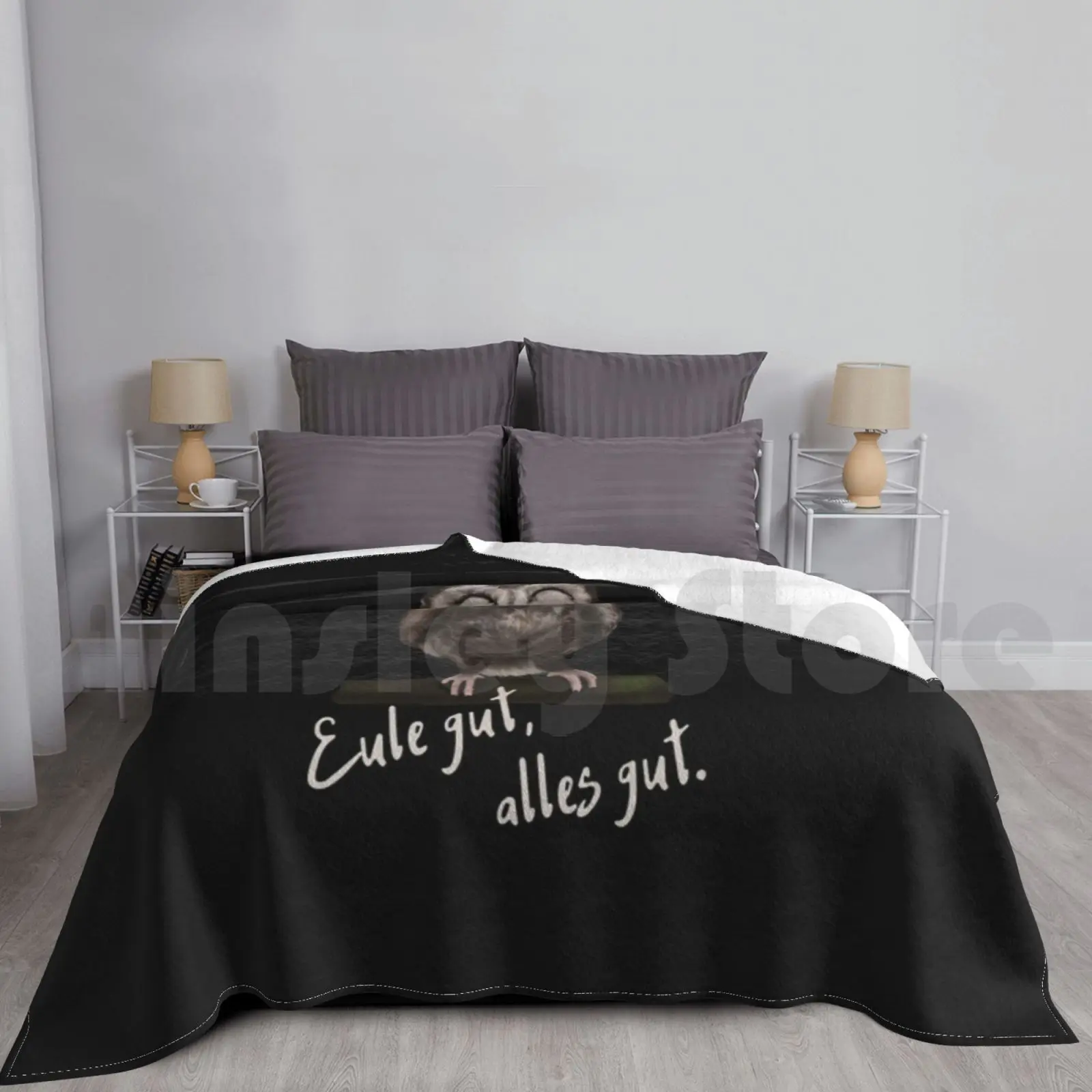 Uhu Owl-Eule Gut Alles Gut Blanket Fashion Custom D0100490a Owl Animal Bird Wise Barn Owl Snowy Owl Tawny Owl