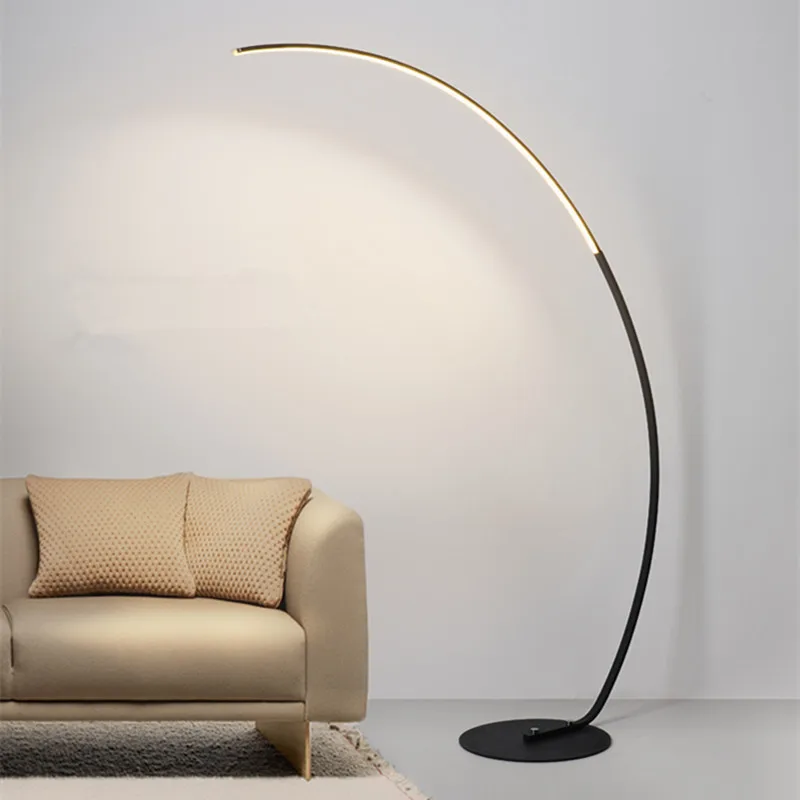 

Design floor lamp creative long lamp brown white arc lamp bedroom lamp study street lamp standing lamps for living room