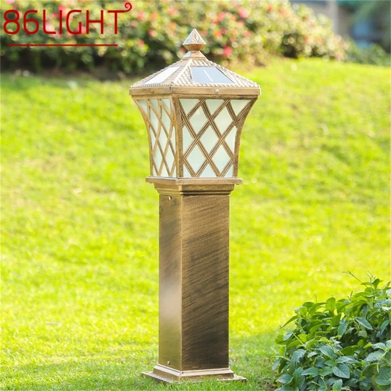 

86LIGHT Outdoor Solar Lawn Light Retro Garden Lamp Fixture LED Waterproof Decorative for Home Courtyard