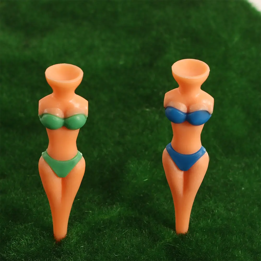 3/5 Pcs/Lot Plastic Golf Tees Sexy Bikini Lady Model Golf Holder Practice Training Golf Tees