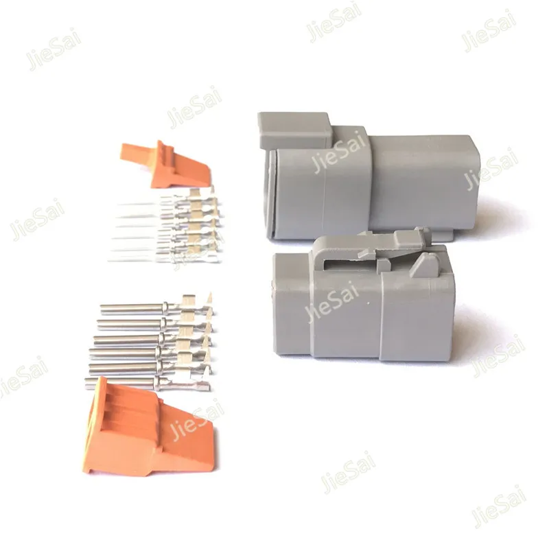 6 Pin Waterproof Automotive Connectors DTM Wire Connector With Pins DTM06-6S/ATM06-6S DTM04-6P /ATM04-6P