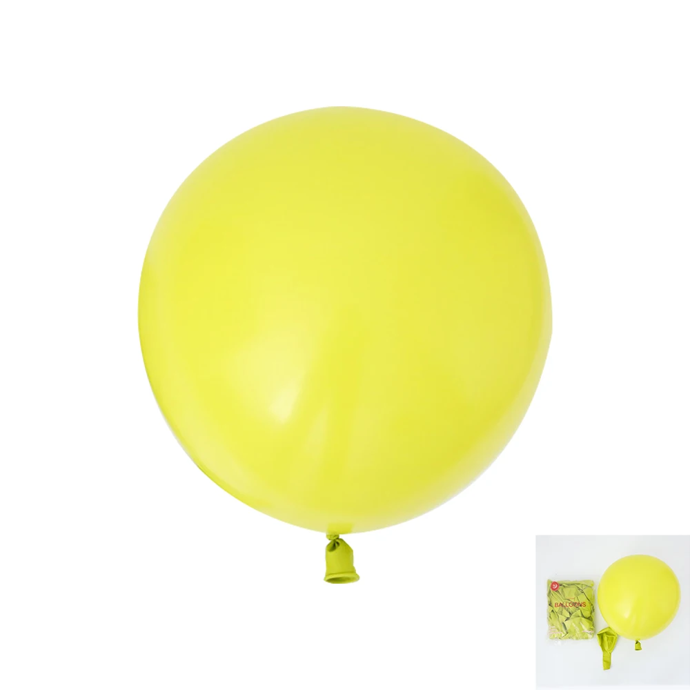 5 Chiếc 24Inch Tròn Retro Màu Cao Su Bóng Hồng Retro Xanh Dương Vàng Chanh Lớn Heli Bóng Cho Tiệc Cưới globos