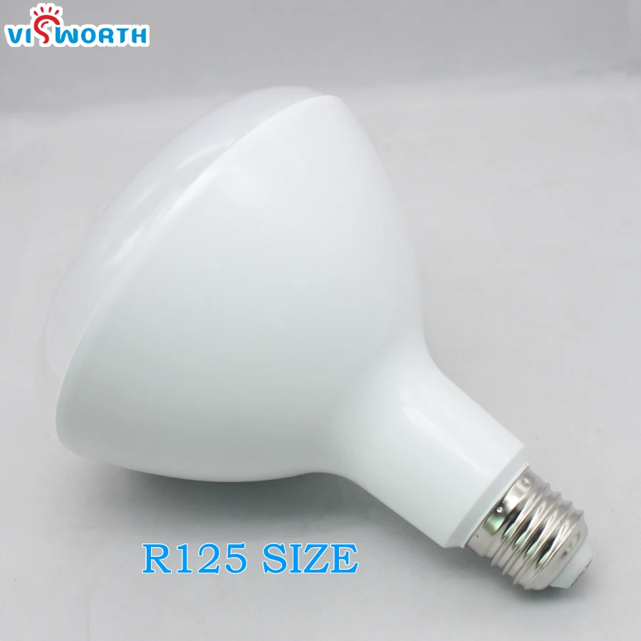 E27 ledランプ,r95 r125,12w,15w,20w,ac電球,110v,220v,240v,ウォームホワイト,家庭用