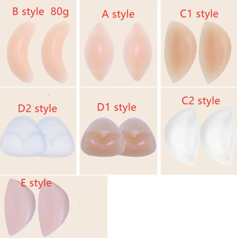 Bikini Triangle Breast Pad Silicone Breast Forms Bra silicone Pad Thick Pad Breast Pads