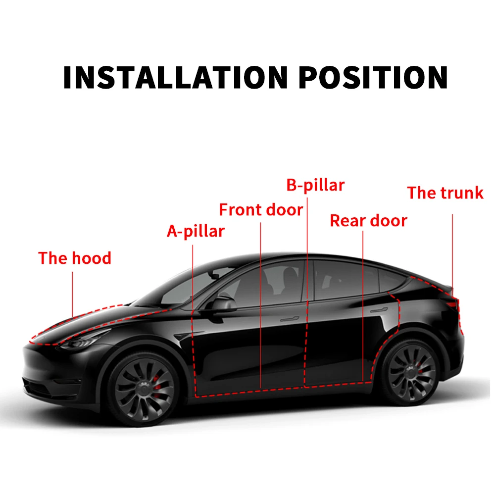 Car Door Seal Strip Kit Noise Reduction Anti Wind Soundproof Sealings For Tesla Model 3 Y 2017-2023 Auto Functional Accesories