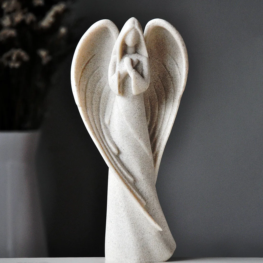 Vilead Retro Angel Figurines Resin Sculpture Stattue Living Room Home Bedroom Decoration Accessories Garden Office Desk Decor