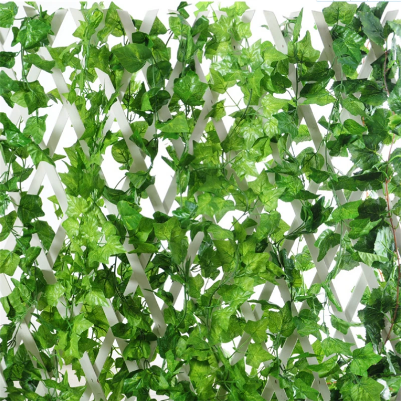 2.4M Artificial Flower Vine Leaf Garland Plants Fake Foliage Flowers Creeper  Wall Climbing Vines Green Leaf Wreath Home Decor