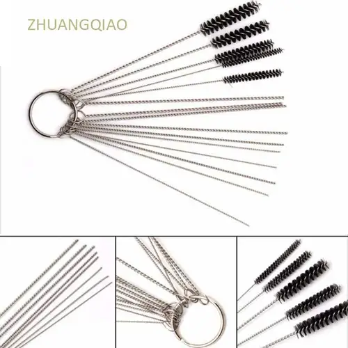 Imagen 2 del producto Carburador de motocicleta y coche, herramienta de limpieza para quitar suciedad, 10 agujas de limpieza + 5 kits de cepillos para limpieza del cuidado del motor automático