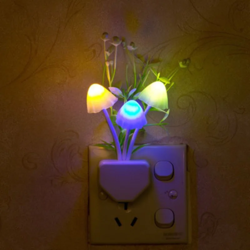 Automatic Light Control Lotus Leaf Mushroom Night Light Aquatic Mushroom Light Triangle Lotus Leaf Night Light Energy Saving