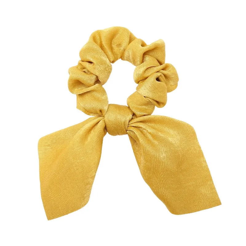 Bow Scrunchies For Woman Girls Printed Floral Hair Ties with Bow Elastic Hair Bands Ponytail Holder Hair Accessories