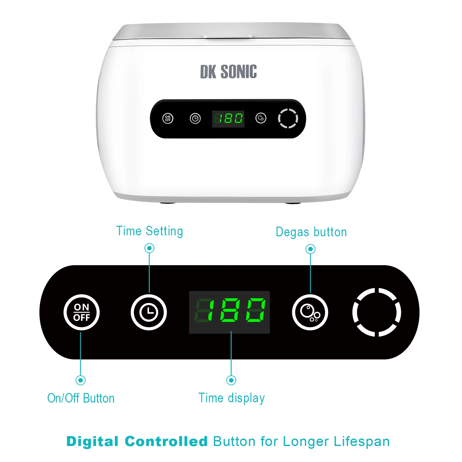 DK SONIC Ultrasonic cleaner 600ml 35W Ultrasonic cleaner bath  and basket for cleaning jewelry brass Sonic Cleane