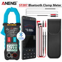 ST207 Digital Bluetooth Smart Multimeter Clamp Meter 6000 Count True RMS DC/AC Voltage Tester AC Current Hz Capacitance Ohm TEST