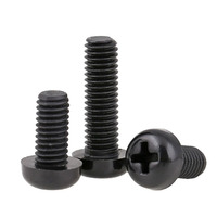M2 M3 M4 M5 M6 Black Round Head Nylon Screw Pan Head Phillips Plastic Screw Plastic Round Head Screws