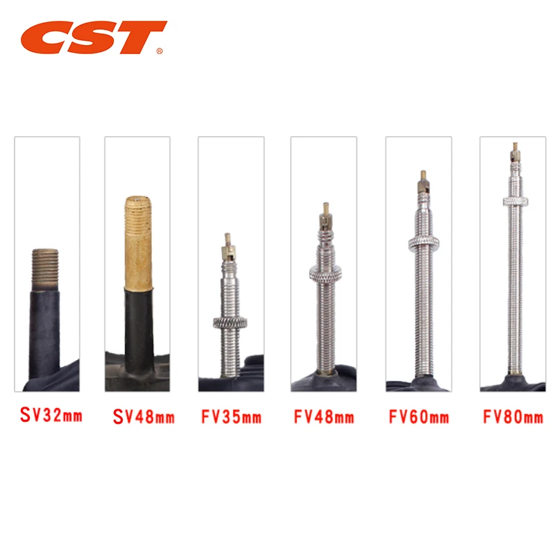 2PCS CST จักรยานหลอดด้านใน20นิ้วสำหรับ451ล้อบิวทิลยางยาง20X1 1/8 -1 3/8 presta Schrader หลอด