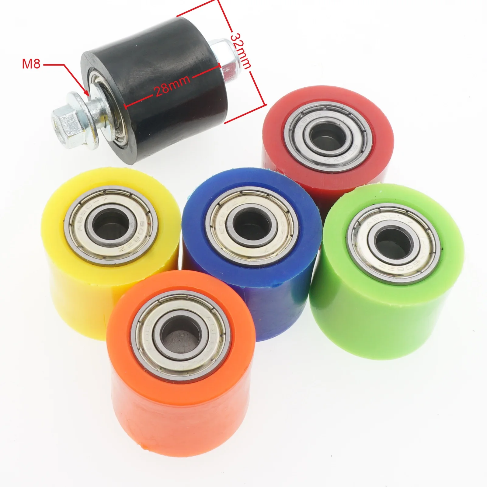 M8*45mm Screw Alex 8mm Chain Roller Tensioner Wheel Guide Set Kit for Yamaha YFZ 350 Banshee