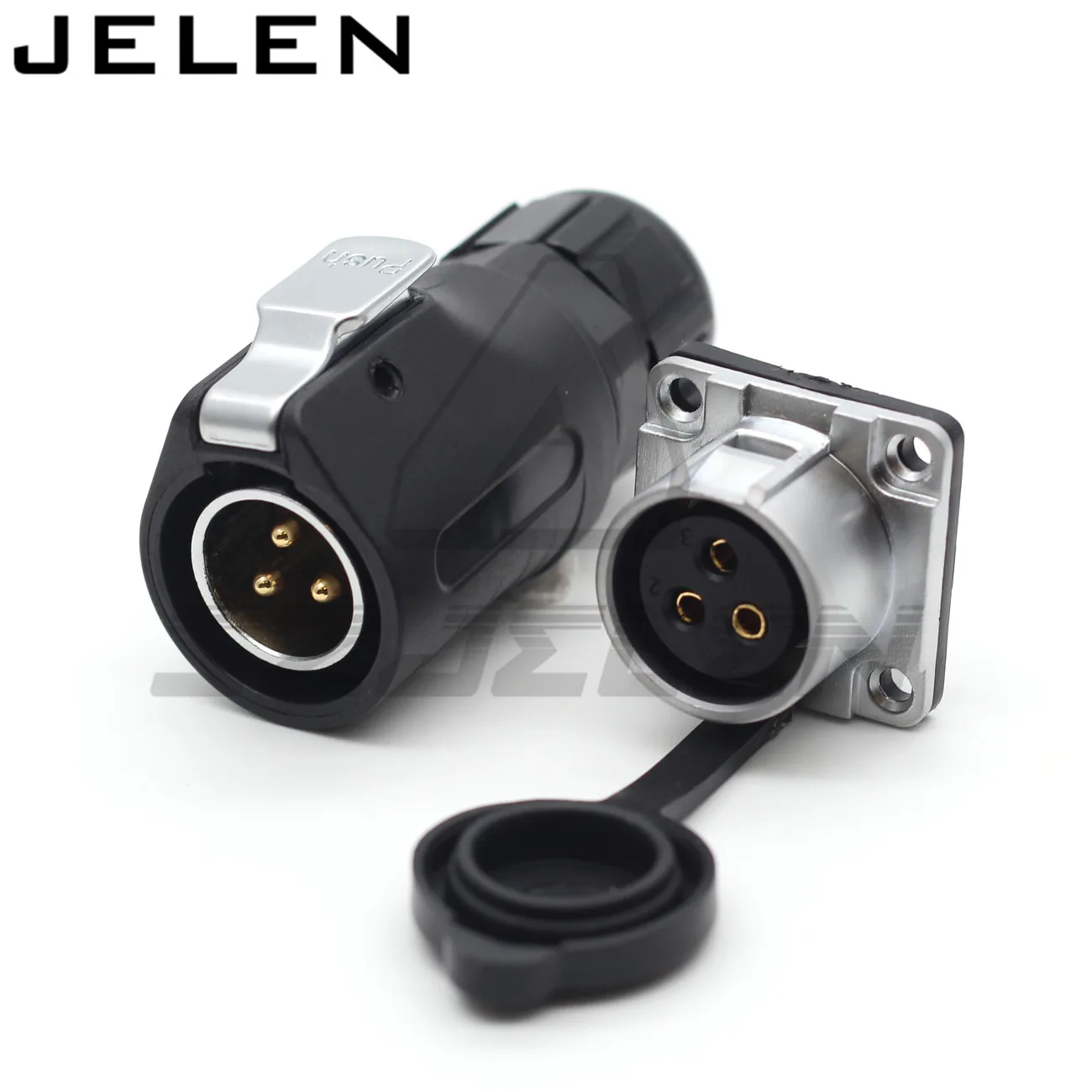 XHE20, IP67 2/3/4/5/6/7/8/9/10/12-pins waterdichte connector, M20 Paneelgemonteerde voedingskabelconnectorstekker en stopcontact