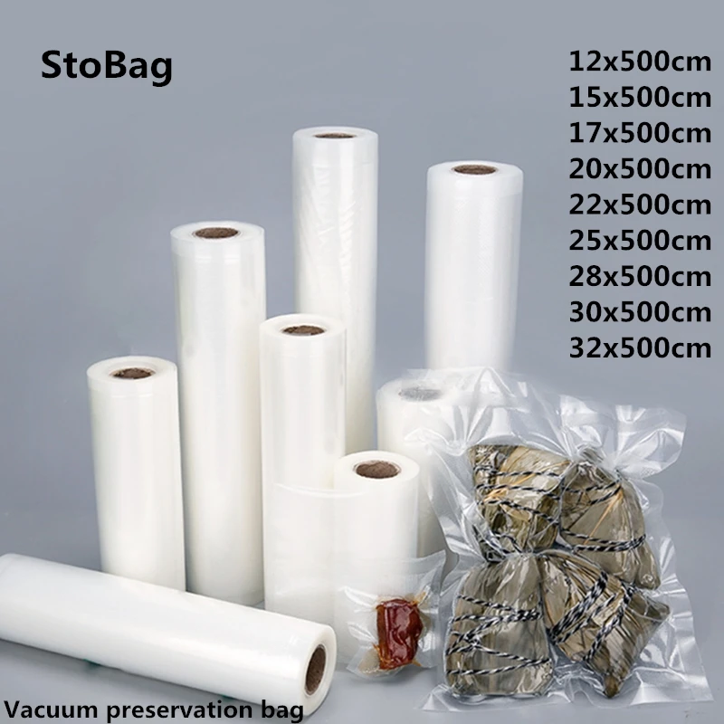 StoBag Household Vacuum Bag Food Fruit Vegetables Sealed Bag Kitchen Supplies Transparent Party Food Preservation Freshness