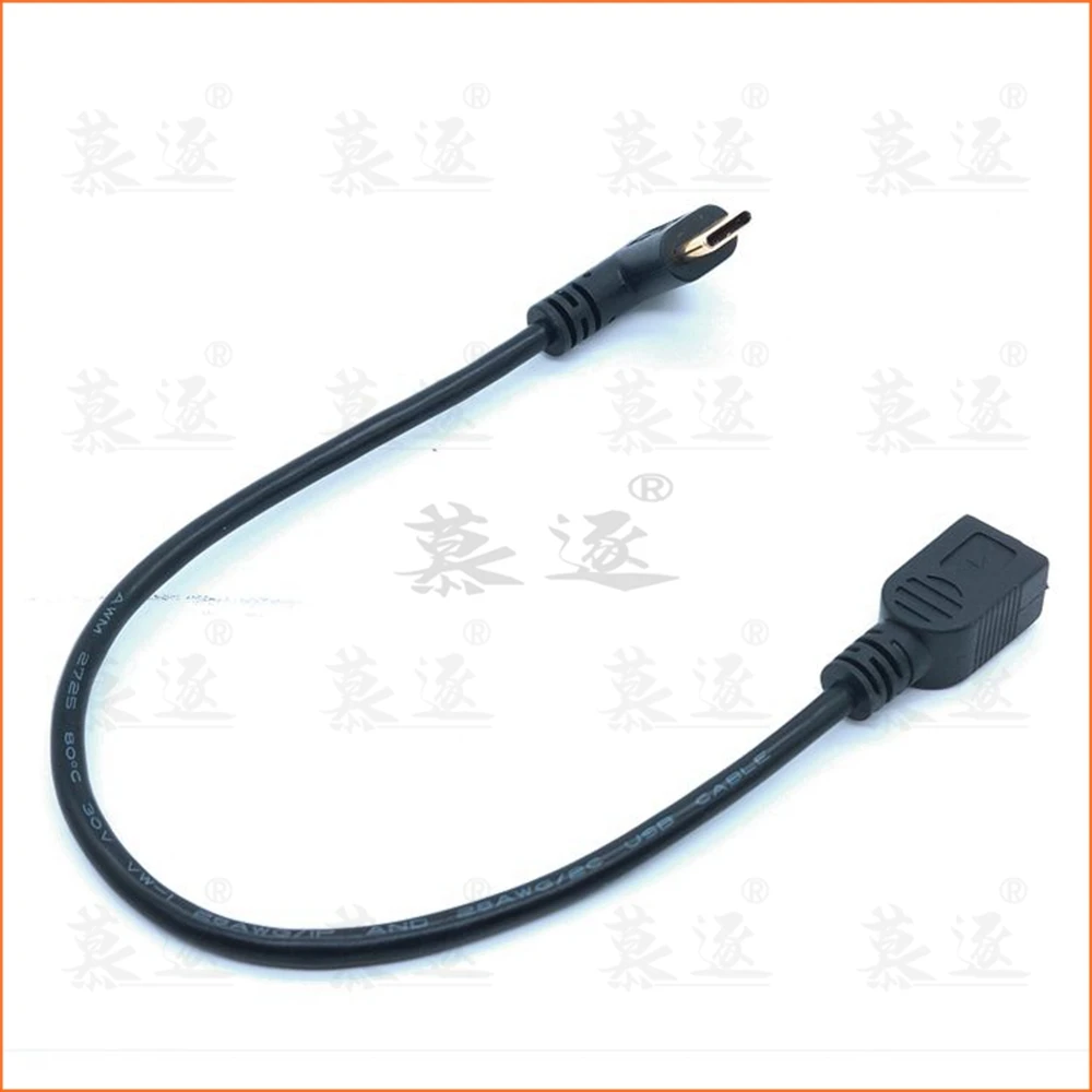 Right/Left/up/down Angle USB-C Charging Cable, Duttek USB 3.1 Type C Male to Miniµ USB (Mini B) Female Converter Cable Cord