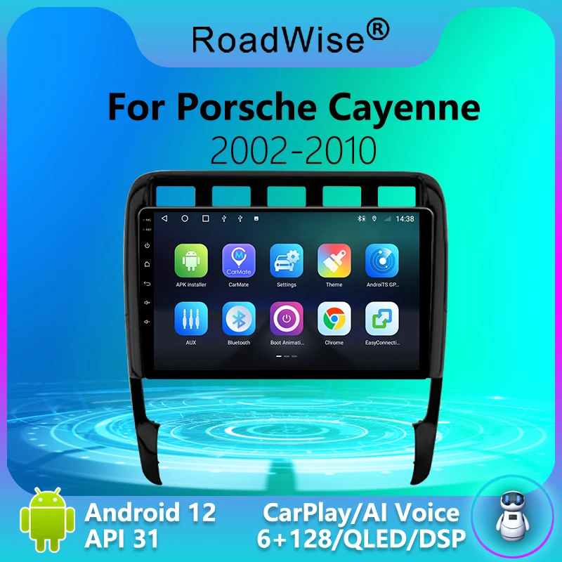 

Автомагнитола Roadwise 2 din, мультимедийный плеер на Android для Porsche Cayenne 1 9PA 2002 - 2006 2007 2008 2009 2010 4G Wifi DVD GPS