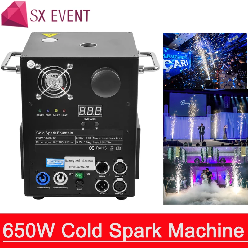 

650W DMX cold spark machine indoor non-pyrotechnic Stage effect wedding dj cold firework spark fountain machine