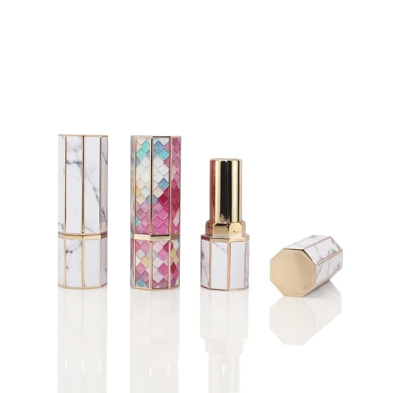 Marble Lipstick Tube 12.1mm Diy Lip Balm Tubes Homemade Lip Stick Beauty Lipstick Balm Containers Empty Lip Gloss Tubes Travel