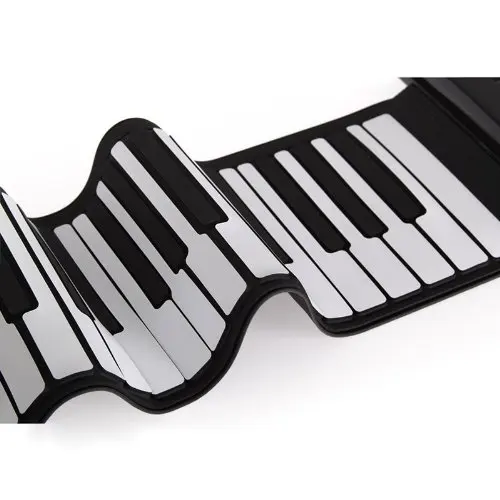 Kids's Musical Toys Eletric Early Educational Children's Piano Practice Player 61 Keypad Portable Folding Soft Kids Instrument