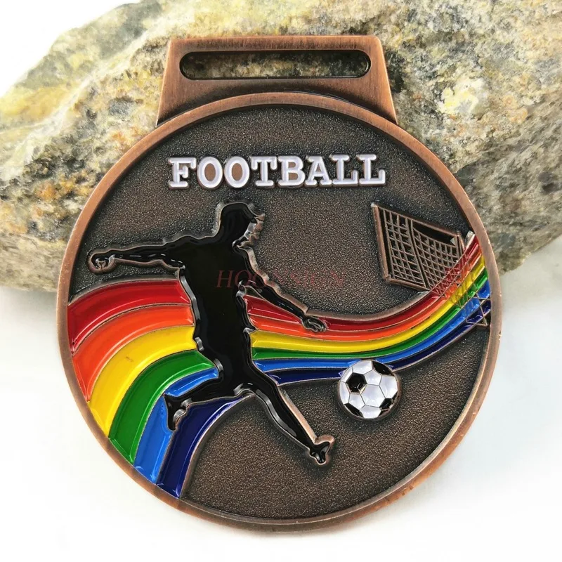 Football Match Medal Metal Competition Gold And Silver Bronze Club Kindergarten Factory Sports Competition 2021