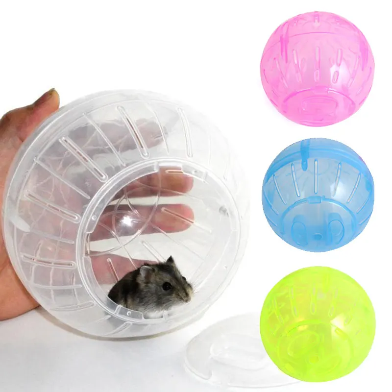 Hamster Running Balls Toy Solid Plastic Hamster Accessories Funny Small Animal Ground Jogging Toys Fitness Rodent Mice Cage Toy