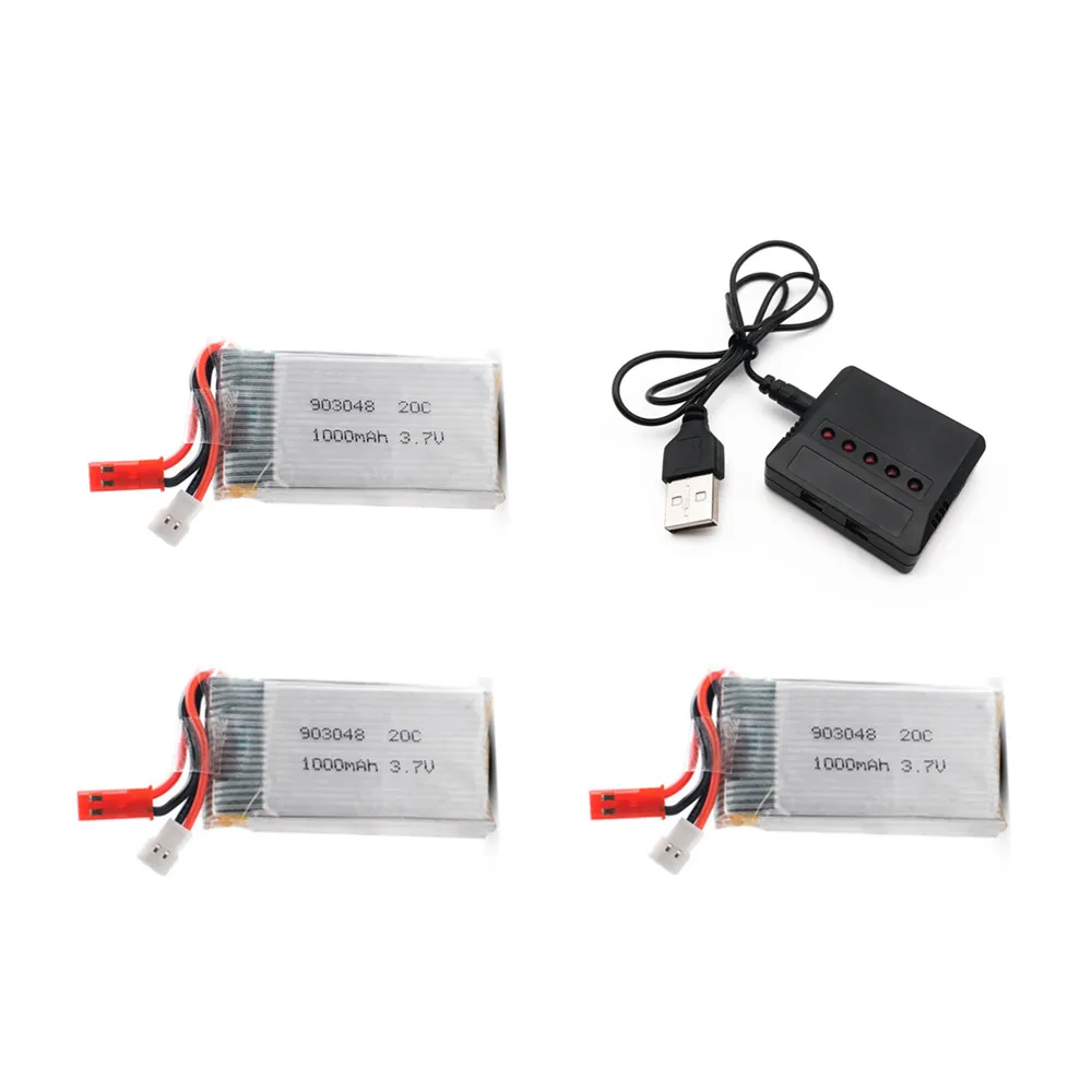 3.7v 1000mAh 903048 20c lipo Batteria e Caricabatterie Per MJXRC x600 RC Aerei a sei assi Pezzi di Ricambio 3.7v Drone Batteria per x600