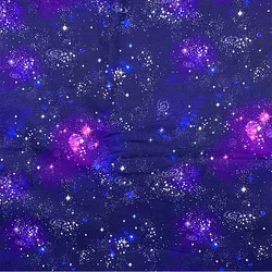 Beautiful Dark Blue the Galaxy Pattern 100% Cotton Fabric Digital Printing Sewing Material Children Fabric Diy Shirt Clothing